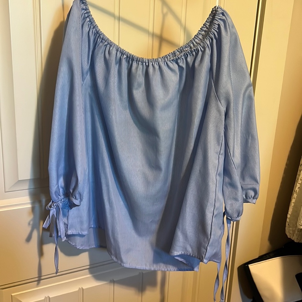 Blue stripped blouse